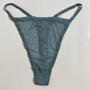 Skims Summer Mesh Thong Panty Panties Women's 4X Arctic Blue Green Sheer NEW